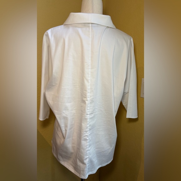Ming Wang Classic White Women's Tunic. Large - Picture 3 of 6